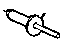 Mopar 34201597 Support Bracket Rivet, Rear