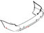 Mopar 5139122AA Fascia Rear Primed